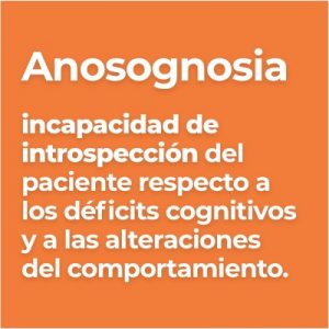 Definicion de Anosognosia en pacientes con Alzheimer